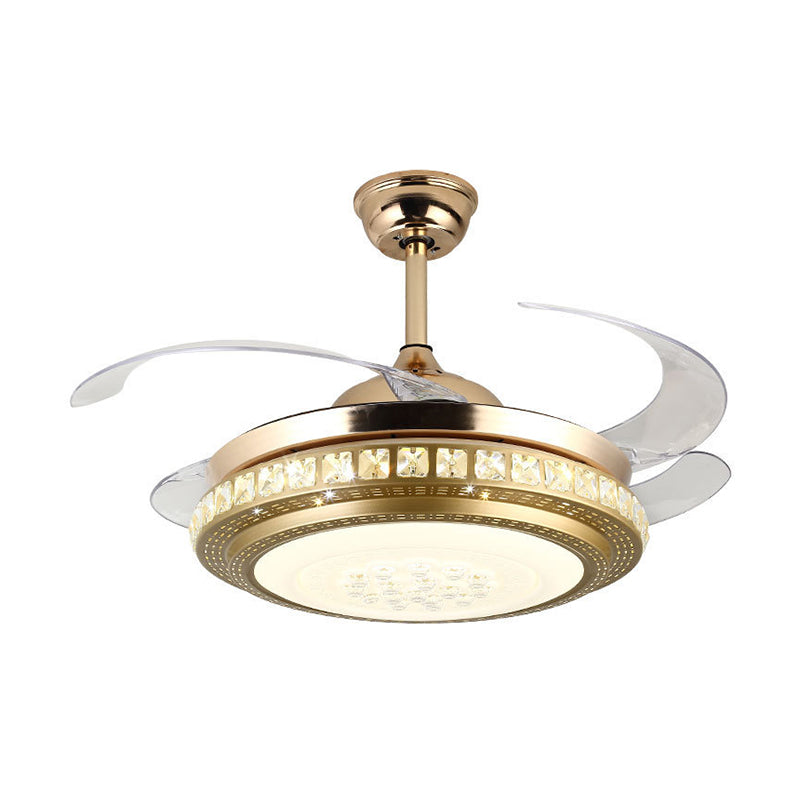 Crystal Block Circle Semi Flush Simple 19