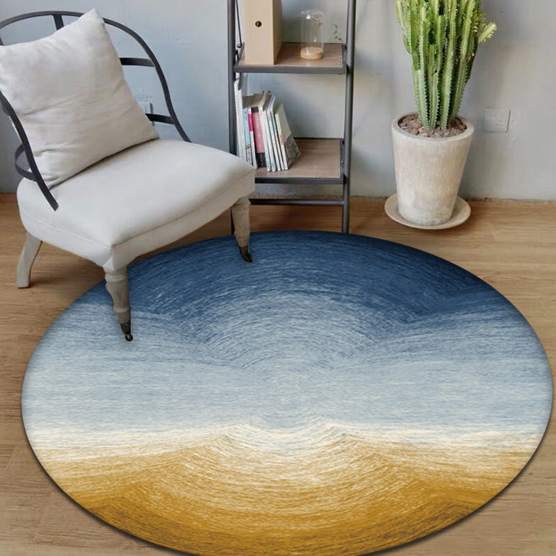 Blue and Yellow Nordic Rug Synthetics Ombre Pattern Rug Pet Friendly Machine Washable Anti-Slip Backing Carpet for Decoration Blue Clearhalo 'Area Rug' 'Modern' 'Rugs' Rug' 1725608