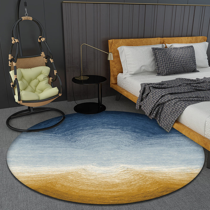 Blue and Yellow Nordic Rug Synthetics Ombre Pattern Rug Pet Friendly Machine Washable Anti-Slip Backing Carpet for Decoration Clearhalo 'Area Rug' 'Modern' 'Rugs' Rug' 1725609