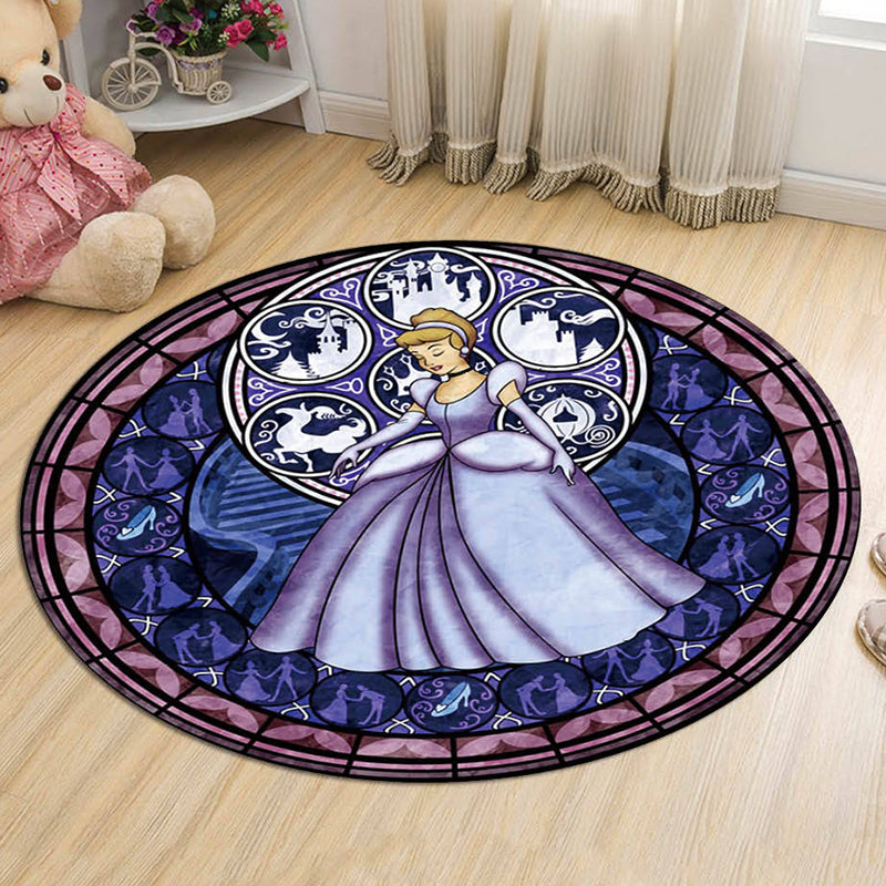 Unique Cartoon Character Pattern Rug Multicolor Kids Rug Polyester Pet Friendly Washable Area Rug for Nursery Blue Clearhalo 'Area Rug' 'Rug' 1726437