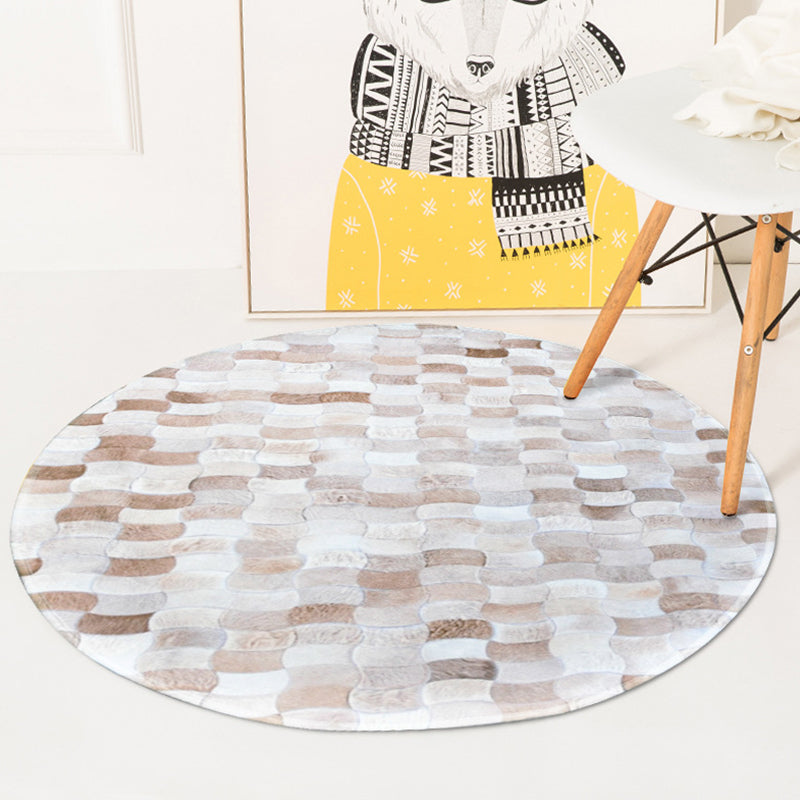 Stylish Geometric Pattern Rug Multicolor Modernist Rug Polyester Washable Pet Friendly Anti-Slip Carpet for Bedroom White Clearhalo 'Area Rug' 'Modern' 'Rugs' Rug' 1726463