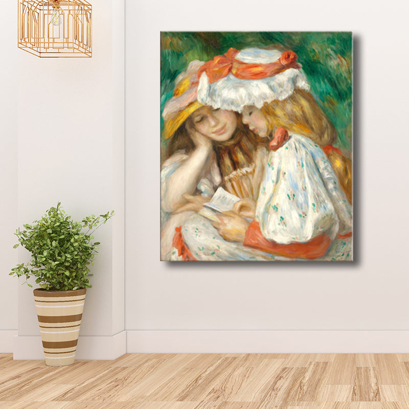 White Impressionism Style Canvas Girls Art for Dining Room, Multiple Sizes Options Clearhalo 'Arts' 'Canvas Art' 1726942