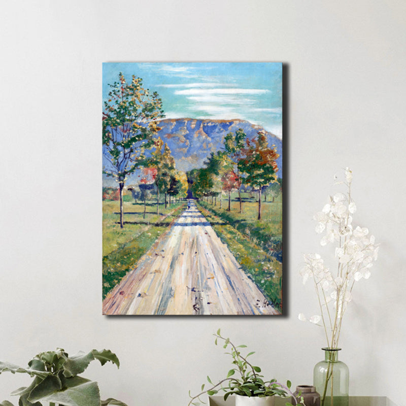 Textured Tree Path Scene Painting Impressionism Canvas Wall Decor, Multiple Sizes Clearhalo 'Arts' 'Canvas Art' 1727073