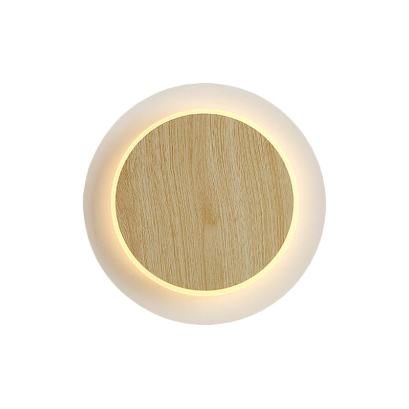 Simple Style Slim Panel Wall Light Wood Acrylic Energy Saving Sconce Light for Corridor Kitchen Clearhalo 'Wall Lamps & Sconces' 'Wall Lights' Lighting' 172732