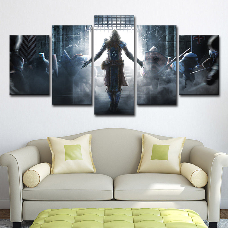 Unique Honor Ambassador Canvas Wall Art for Teens Bedroom, Blue-Grey, Multi-Piece Blue Clearhalo 'Art Gallery' 'Canvas Art' 'Kids' Arts' 1728215