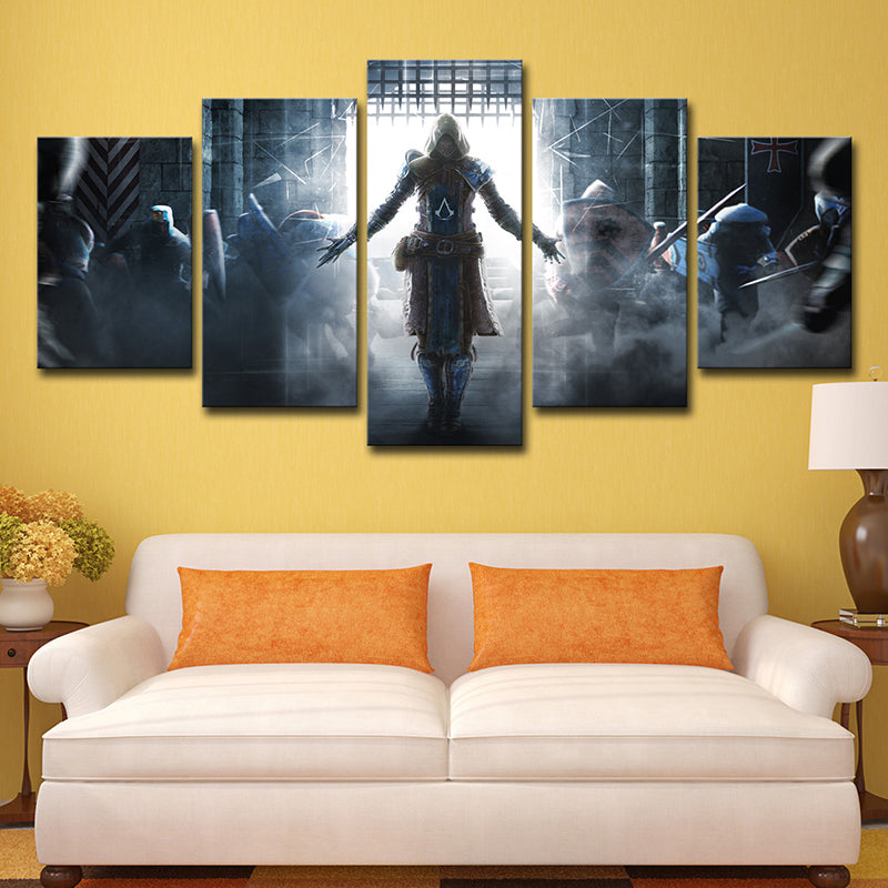 Unique Honor Ambassador Canvas Wall Art for Teens Bedroom, Blue-Grey, Multi-Piece Clearhalo 'Art Gallery' 'Canvas Art' 'Kids' Arts' 1728216