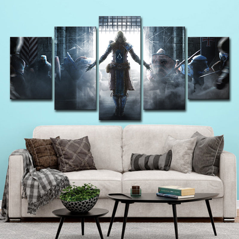 Unique Honor Ambassador Canvas Wall Art for Teens Bedroom, Blue-Grey, Multi-Piece Clearhalo 'Art Gallery' 'Canvas Art' 'Kids' Arts' 1728217