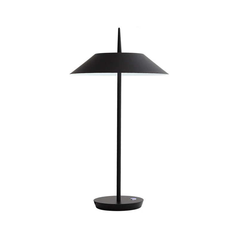 Cone Table Light Contemporary Style Metal LED Black/White/Gold Table Lamp for Living Room Clearhalo 'Lamps' 'Table Lamps' Lighting' 173664