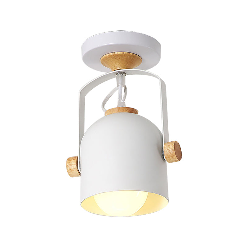 Rotatable Corridor Cup Ceiling Light Metal One Bulb Macaron Loft Candy Colored Ceiling Fixture Clearhalo 'Wall Lamps & Sconces' 'Wall Lights' Lighting' 174194