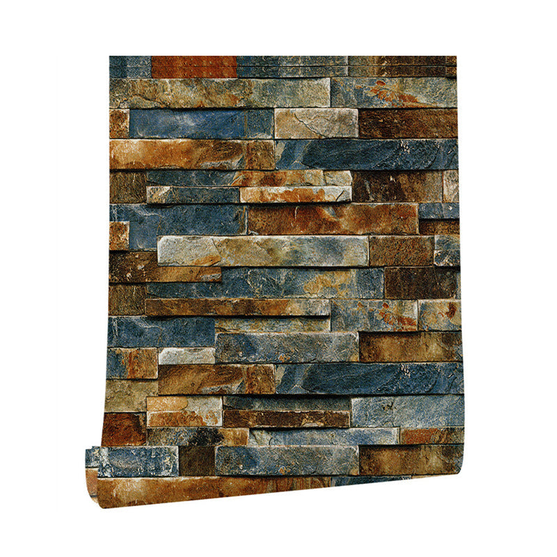 Multicolored Brick Wallpaper Peel off Industrial Bedroom Wall Covering, 19.5' x 17.5