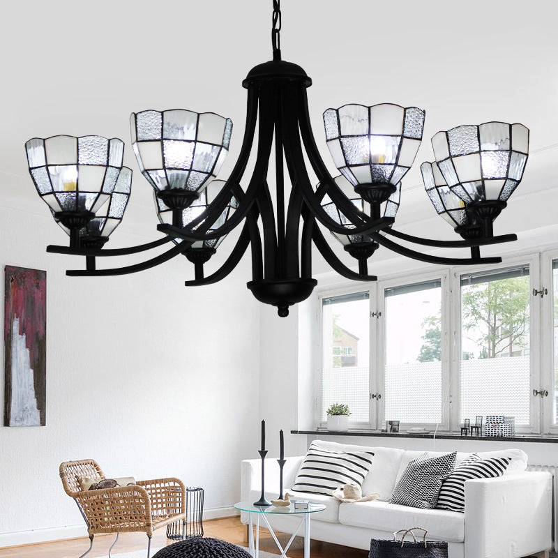 6/8 Lights Grid Pattern Chandelier Lamp with 16