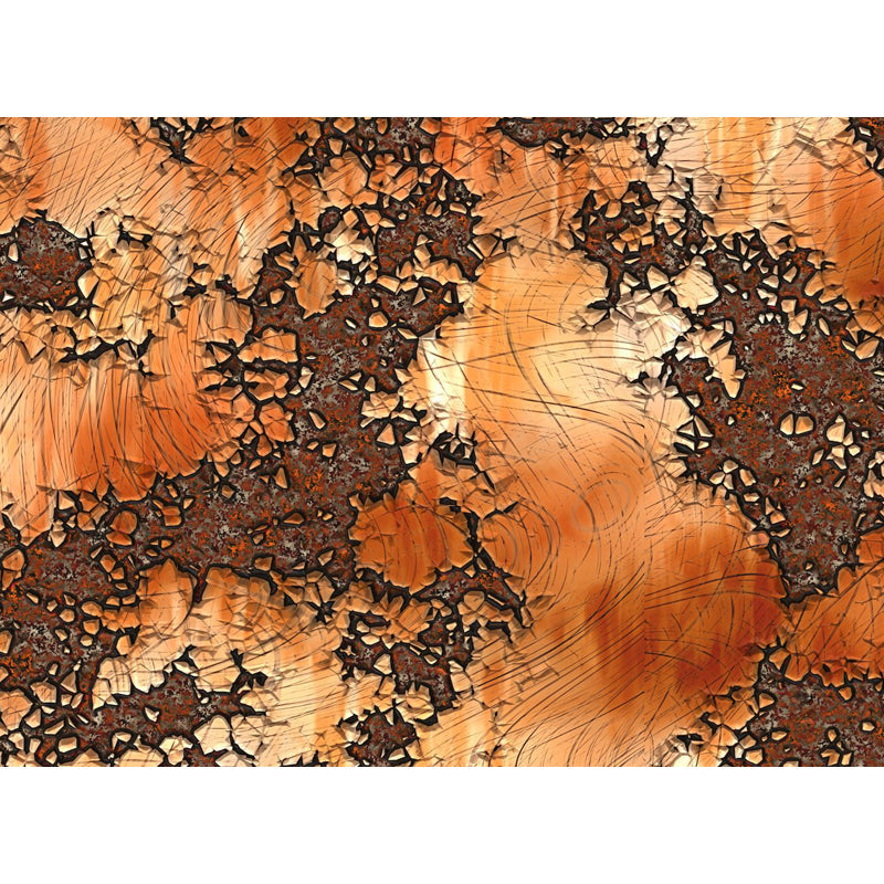 Large Rusty Metal Mural Wallpaper Cyberpunk Nostalgic Abstract Wall Decor in Dark Color Clearhalo 'Wall Decor' 'Wall Mural' 1757380