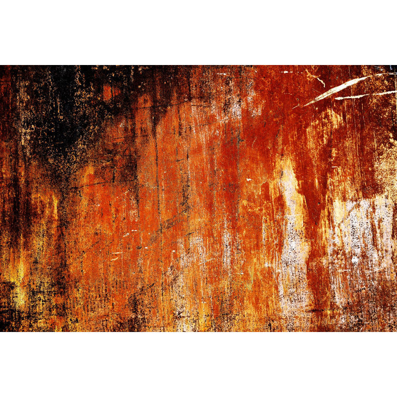 Large Rusty Metal Mural Wallpaper Cyberpunk Nostalgic Abstract Wall Decor in Dark Color Clearhalo 'Wall Decor' 'Wall Mural' 1757390