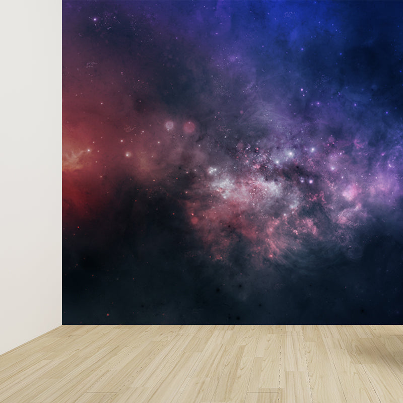 Space Milky Way Mural Wallpaper Contemporary Non-Woven Cloth Wall Art in Dark Color Clearhalo 'Wall Decor' 'Wall Mural' 1758046