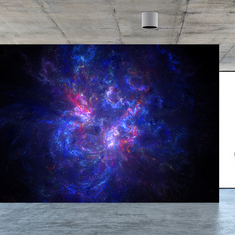 Space Milky Way Mural Wallpaper Contemporary Non-Woven Cloth Wall Art in Dark Color Clearhalo 'Wall Decor' 'Wall Mural' 1758056