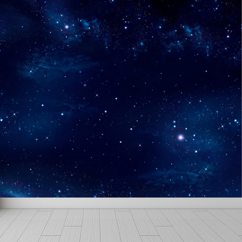 Large Starry Sky Wall Mural Waterproof Modern Living Room Wall Decor in Dark Color Clearhalo 'Wall Decor' 'Wall Mural' 1758066