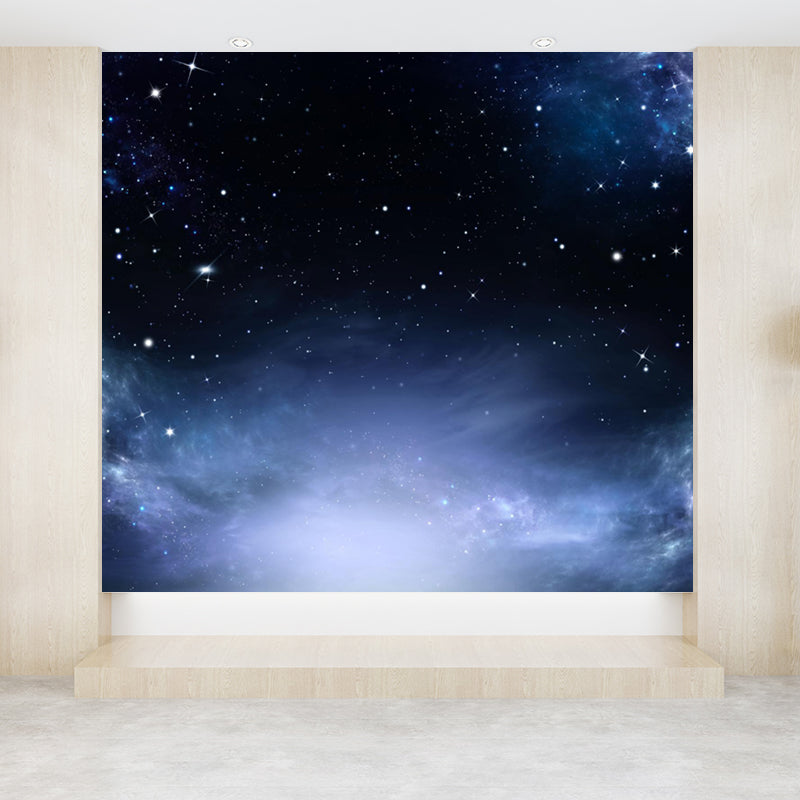 Large Starry Sky Wall Mural Waterproof Modern Living Room Wall Decor in Dark Color Clearhalo 'Wall Decor' 'Wall Mural' 1758077