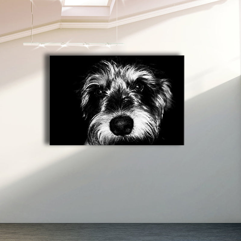 Vintage Pet Dog Canvas Print Light Color Textured Wall Art Decor for Living Room Clearhalo 'Arts' 'Canvas Art' 1760491