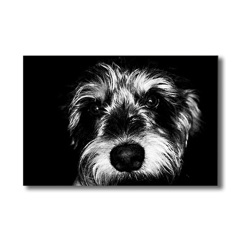 Vintage Pet Dog Canvas Print Light Color Textured Wall Art Decor for Living Room Clearhalo 'Arts' 'Canvas Art' 1760492