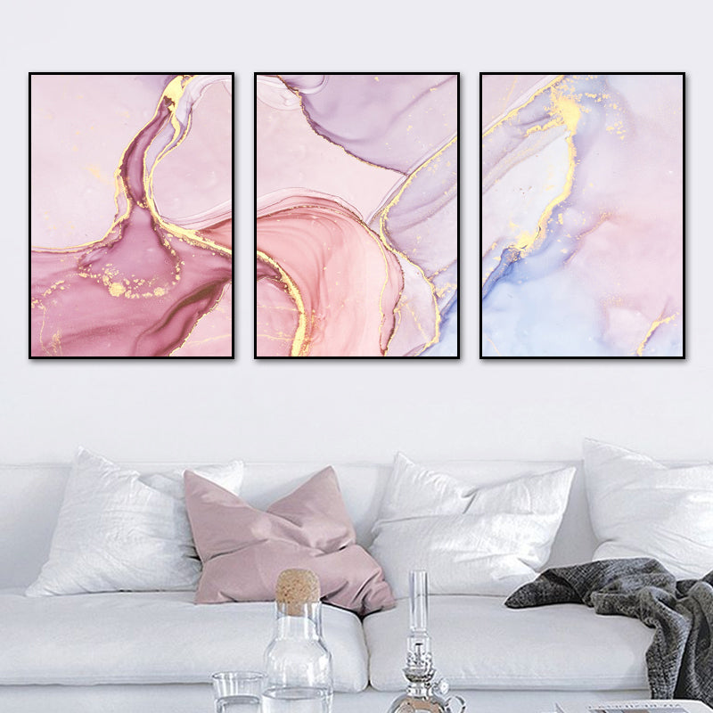 Watercolor Pattern Canvas Print Soft Color Modern Art Style Painting for Living Room Clearhalo 'Arts' 'Canvas Art' 1762092