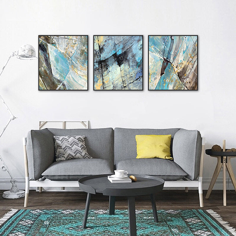 Textured Hand Printed Painting Canvas Modern Art Style Wall Decor for Playroom, Set of Three Clearhalo 'Arts' 'Canvas Art' 1763575