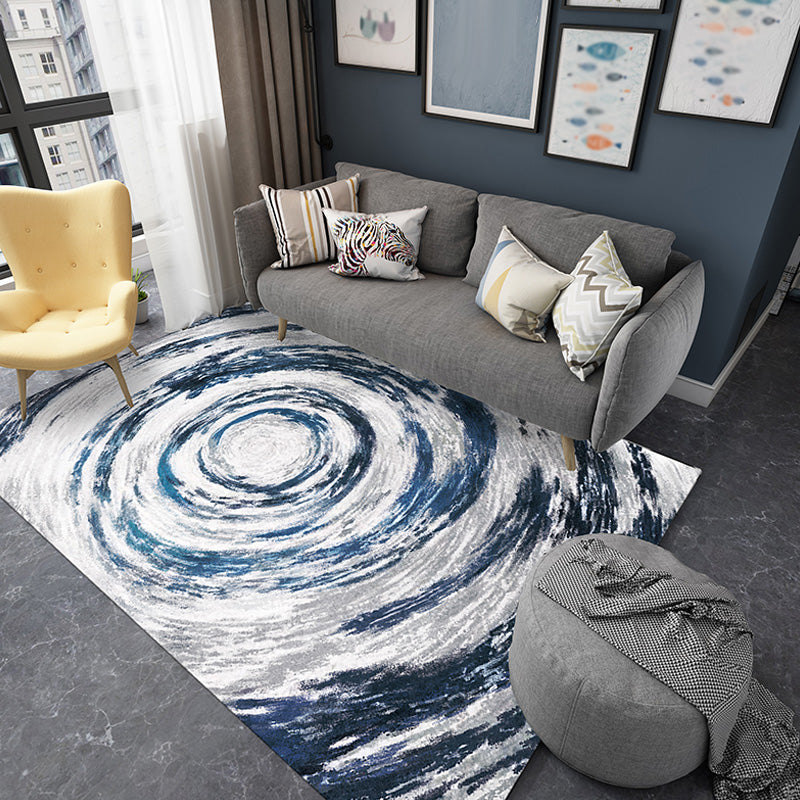 Unique Multicolor Modernist Rug Polyester Brushstroke Pattern Rug Washable Pet Friendly Non-Slip Carpet for Living Room Blue Clearhalo 'Area Rug' 'Modern' 'Rugs' Rug' 1766429