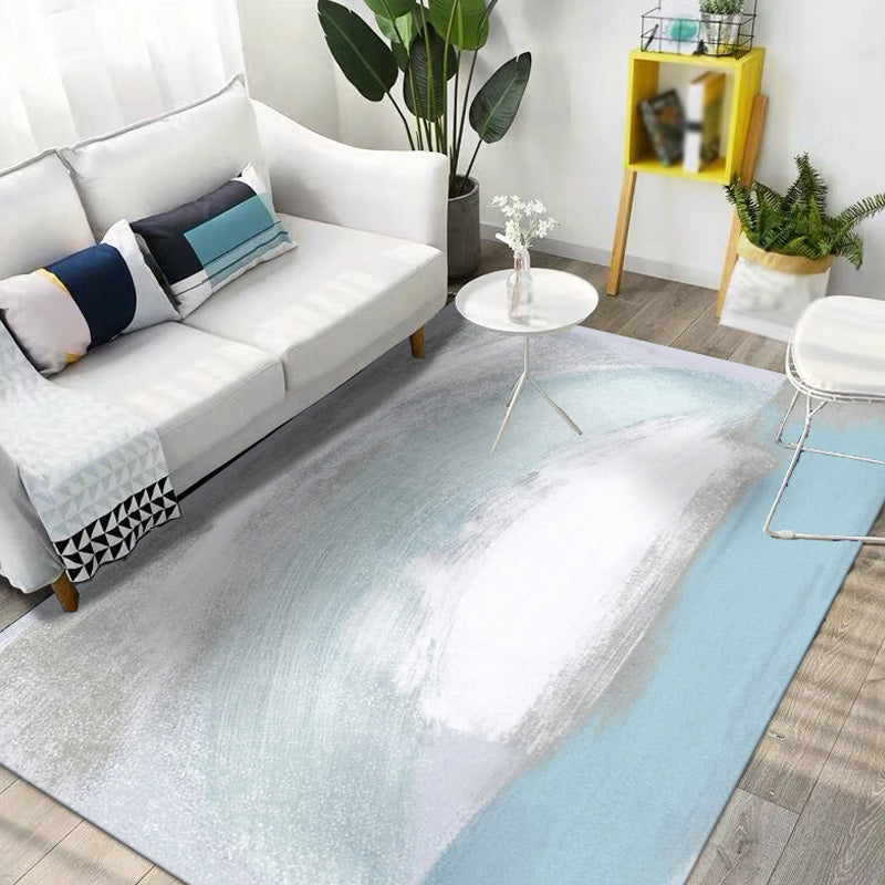 Unique Multicolor Modernist Rug Polyester Brushstroke Pattern Rug Washable Pet Friendly Non-Slip Carpet for Living Room Green Clearhalo 'Area Rug' 'Modern' 'Rugs' Rug' 1766438