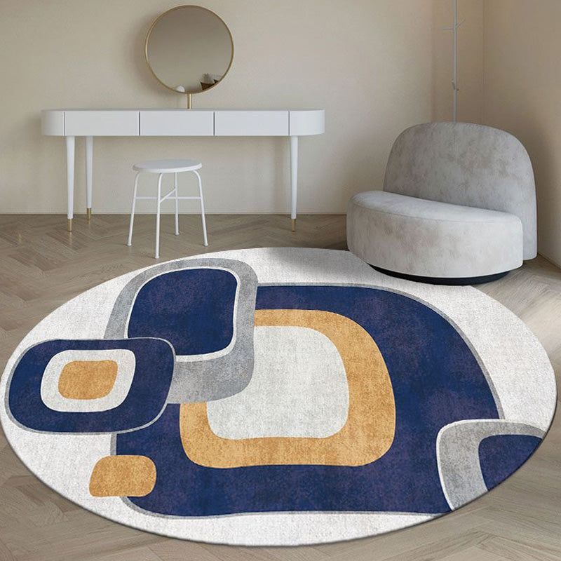 Creative Multicolor Modernism Rug Polyester Colorblock Rug Washable Pet Friendly Non-Slip Carpet for Living Room Blue Clearhalo 'Area Rug' 'Modern' 'Rugs' Rug' 1766767