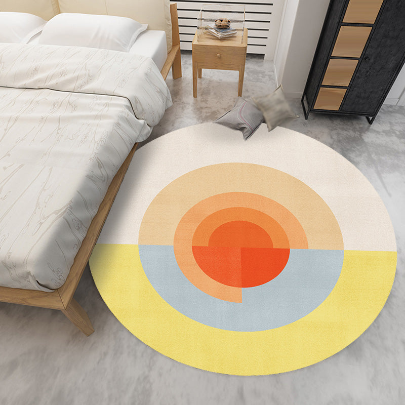 Multicolor Colorblock Circles Pattern Rug Polyester Modern Rug Washable Anti-Slip Pet Friendly Area Rug for Living Room Clearhalo 'Area Rug' 'Modern' 'Rugs' Rug' 1766871