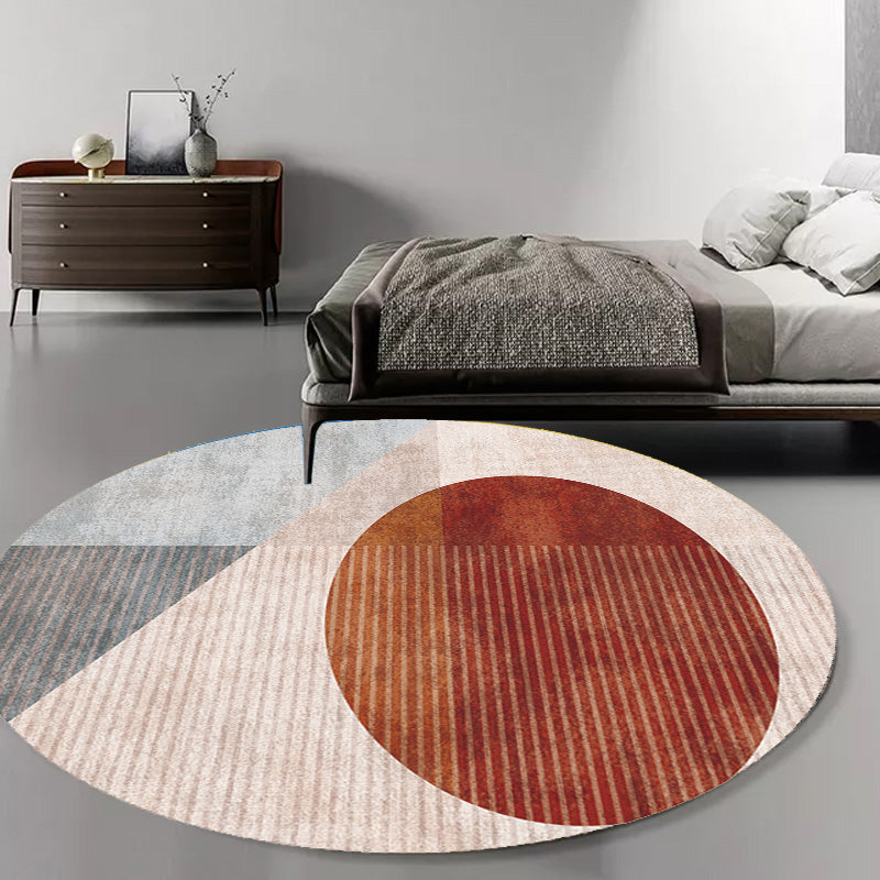 Unique Multicolor Modernist Rug Polyester Colorblock Stripe Pattern Rug Washable Pet Friendly Non-Slip Carpet for Living Room Red Clearhalo 'Area Rug' 'Modern' 'Rugs' Rug' 1779440