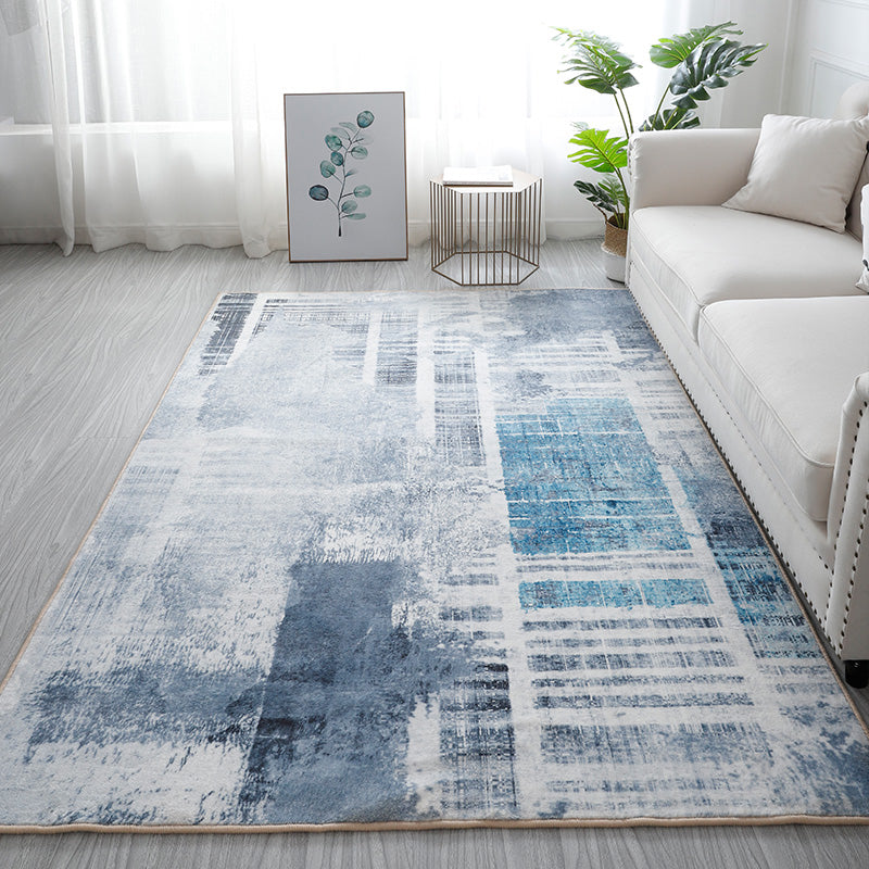 Stylish Modernism Rug Multicolor Abstract Rug Pet Friendly Anti-Slip Washable Area Rug for Decoration Sky Blue Clearhalo 'Area Rug' 'Modern' 'Rugs' Rug' 1779550