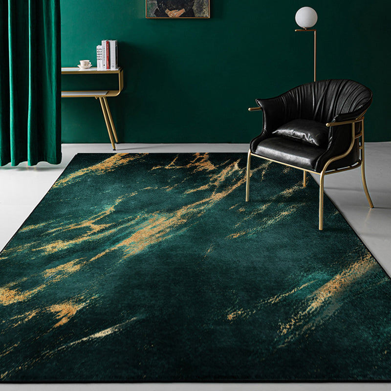 Green Abstract Pattern Rug Polyester Modern Rug Washable Anti-Slip Pet Friendly Area Rug for Living Room Army Green Clearhalo 'Area Rug' 'Modern' 'Rugs' Rug' 1779688