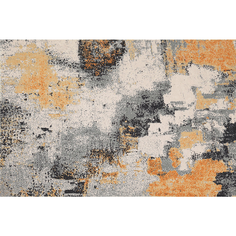 Creative Orange Industrial Rug Polyester Abstract Rug Washable Pet Friendly Non-Slip Carpet for Living Room Clearhalo 'Area Rug' 'Rug' 1779765