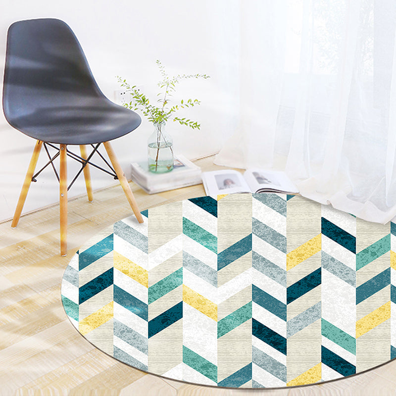 Stylish Modernism Rug Multicolor Geometric Pattern Rug Pet Friendly Anti-Slip Washable Area Rug for Decoration Green Clearhalo 'Area Rug' 'Modern' 'Rugs' Rug' 1779799