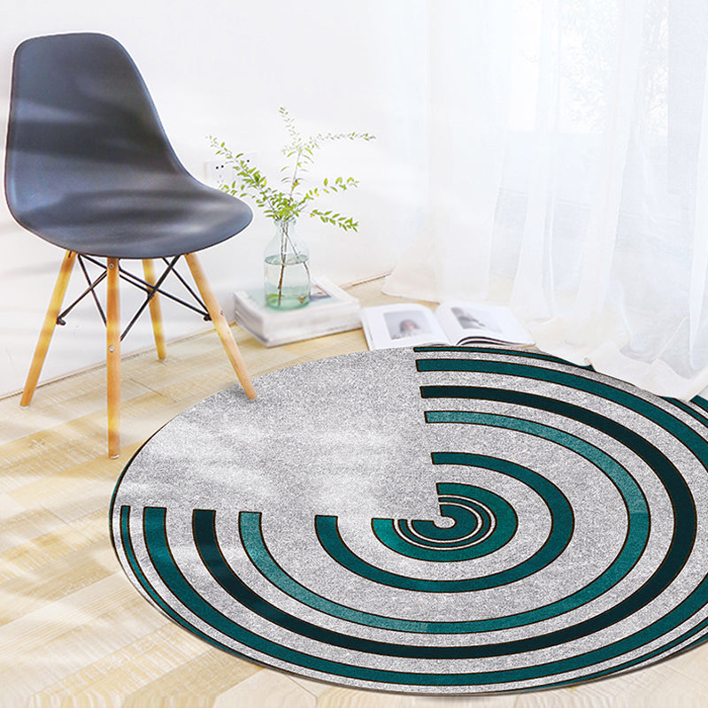 Stylish Modernism Rug Multicolor Geometric Pattern Rug Pet Friendly Anti-Slip Washable Area Rug for Decoration Dark Green Clearhalo 'Area Rug' 'Modern' 'Rugs' Rug' 1779802