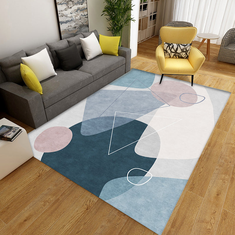 Green and Grey Colorblock Rug Polyester Modern Rug Washable Anti-Slip Pet Friendly Area Rug for Living Room Clearhalo 'Area Rug' 'Rug' 1779853