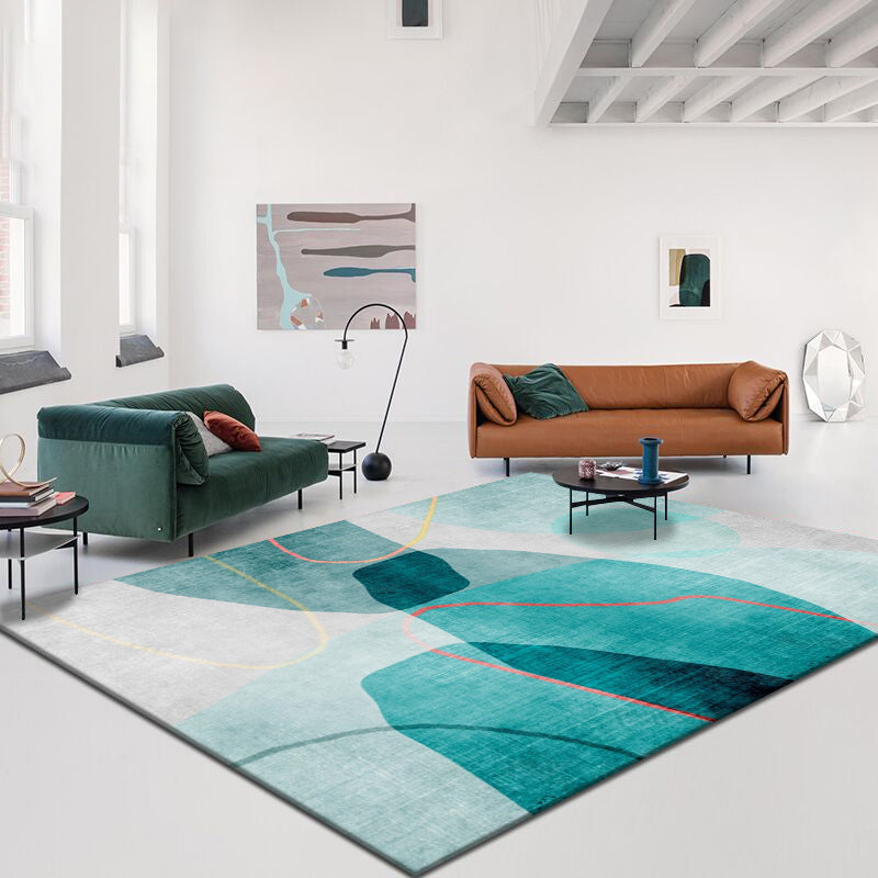 Funky Multicolor Modernist Rug Polyester Colorblock Rug Washable Pet Friendly Non-Slip Carpet for Living Room Blue Clearhalo 'Area Rug' 'Modern' 'Rugs' Rug' 1779908