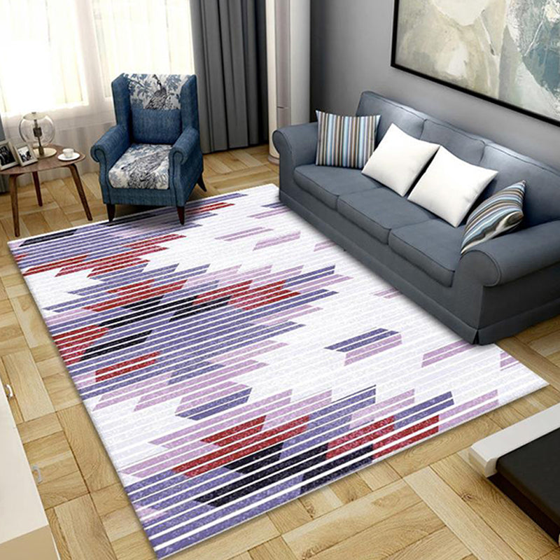 Multicolor Striped Pattern Rug Polyester Modern Rug Washable Anti-Slip Pet Friendly Area Rug for Living Room Clearhalo 'Area Rug' 'Modern' 'Rugs' Rug' 1780199