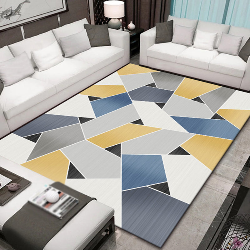 Stylish Multicolor Modernist Rug Polyester Geometric Pattern Rug Washable Pet Friendly Non-Slip Carpet for Living Room Yellow Clearhalo 'Area Rug' 'Modern' 'Rugs' Rug' 1780329