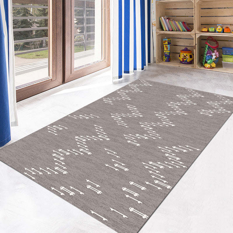 Funky Modernism Rug Blue and Grey Geometric Pattern Rug Pet Friendly Anti-Slip Washable Area Rug for Decoration Clearhalo 'Area Rug' 'Modern' 'Rugs' Rug' 1780485