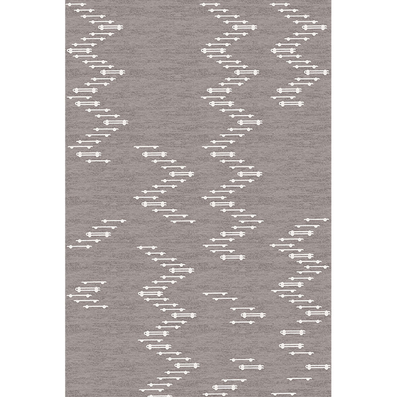 Funky Modernism Rug Blue and Grey Geometric Pattern Rug Pet Friendly Anti-Slip Washable Area Rug for Decoration Clearhalo 'Area Rug' 'Modern' 'Rugs' Rug' 1780486