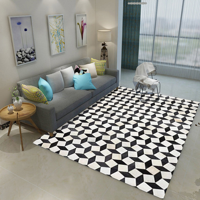 Multicolor Geometric Pattern Rug Polyester Contemporary Rug Washable Anti-Slip Pet Friendly Area Rug for Study Black Clearhalo 'Area Rug' 'Modern' 'Rugs' Rug' 1780569