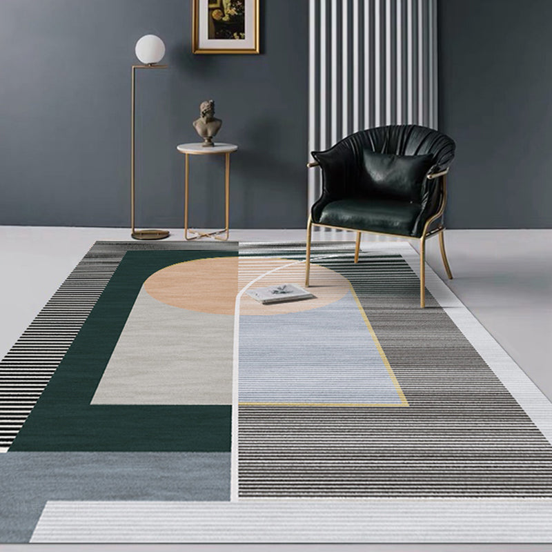 Unique Multicolor Modernist Rug Polyester Striped Pattern Rug Washable Pet Friendly Non-Slip Carpet for Living Room Clearhalo 'Area Rug' 'Modern' 'Rugs' Rug' 1780617