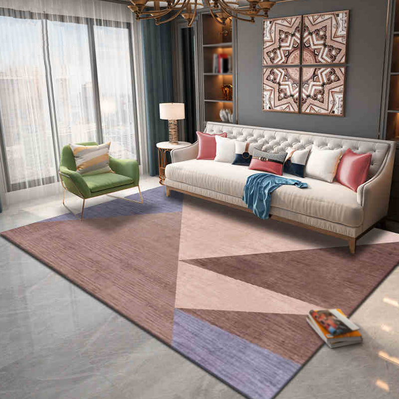 Funky Multicolor Modernist Rug Polyester Geometric Pattern Rug Washable Pet Friendly Non-Slip Carpet for Living Room Red Brown Clearhalo 'Area Rug' 'Modern' 'Rugs' Rug' 1780626