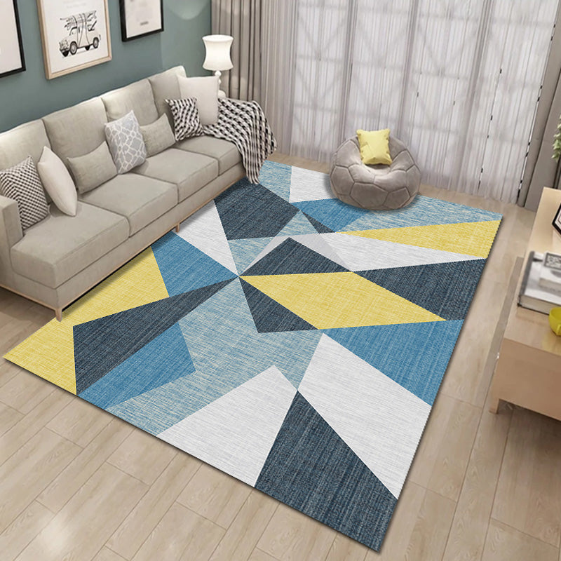 Unique Multicolor Modernist Rug Polyester Geometric Rug Washable Pet Friendly Non-Slip Carpet for Living Room Yellow Clearhalo 'Area Rug' 'Modern' 'Rugs' Rug' 1780965