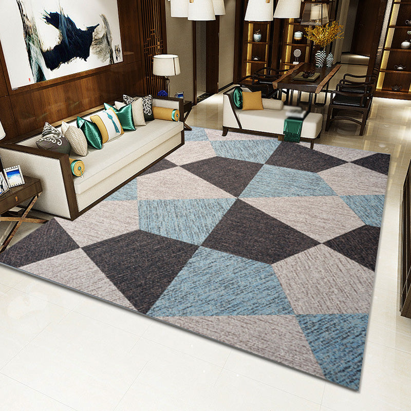 Unique Multicolor Modernist Rug Polyester Geometric Rug Washable Pet Friendly Non-Slip Carpet for Living Room Black Clearhalo 'Area Rug' 'Modern' 'Rugs' Rug' 1780966