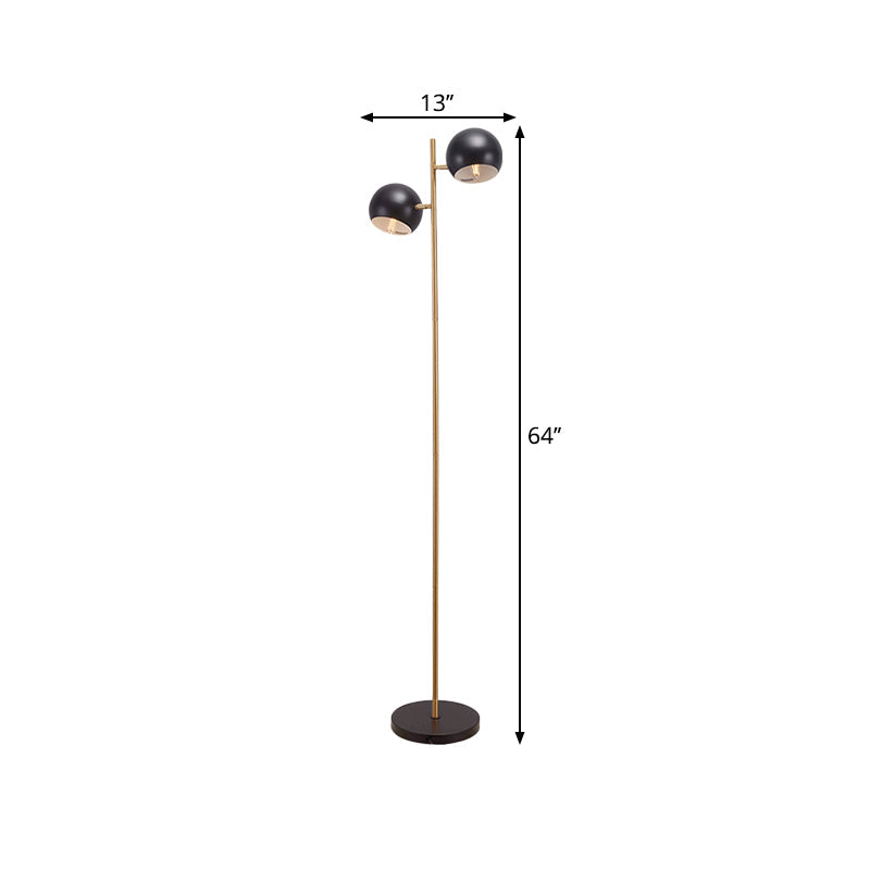 Contemporary Globe Floor Lamp Metal21-Head Living Room Standing Lighting in Black and Gold Clearhalo 'Floor Lamps' 'Lamps' Lighting' 1781668