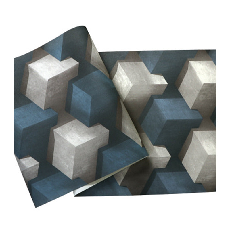 Modern Vinyl Decorative 3D Print Cube Wallpaper, 33' x 20.5