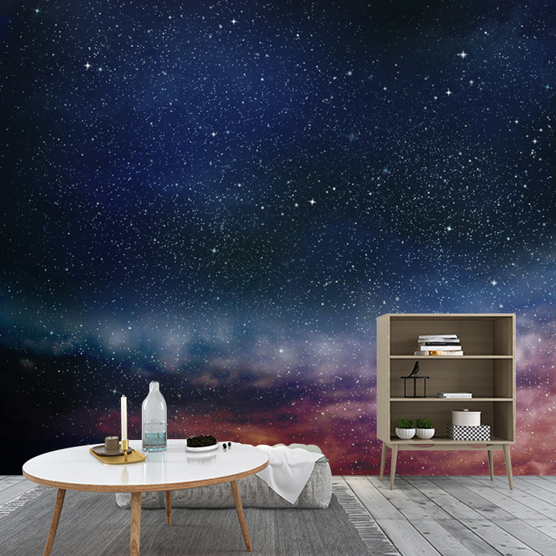 Dreamy Galaxy Night Mural Decal Indoor Space Universe Wall Covering, Made to Measure Clearhalo 'Wall Decor' 'Wall Mural' 1784291