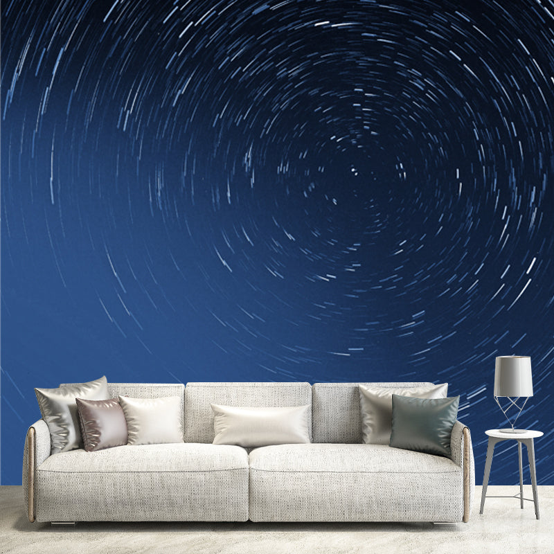 Modern Universe Whirlpool Mural Wallpaper Dark Color Stain-Proof Wall Art for Home Clearhalo 'Wall Decor' 'Wall Mural' 1784361